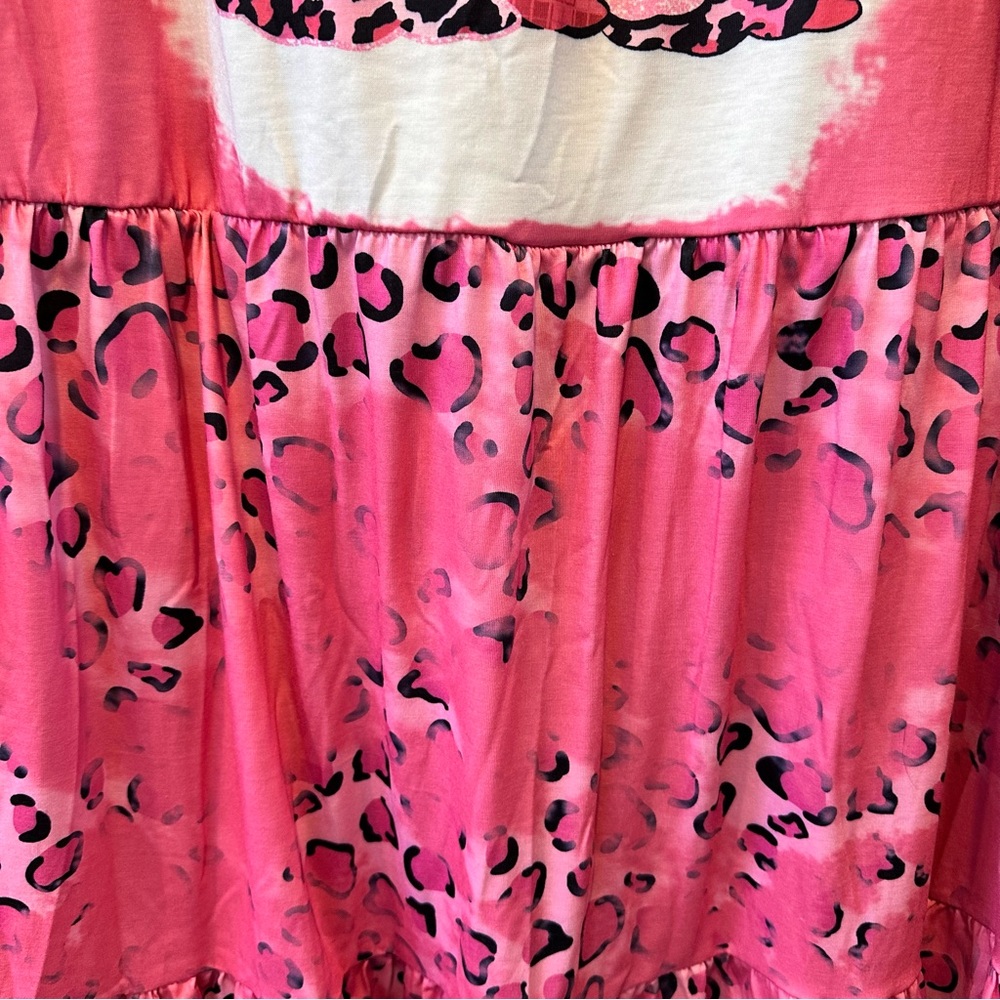 Pink Leopard Christmas Tree Dress 4X | Cozy Holiday Vibes NWOT - Picture 7 of 15